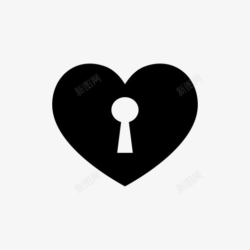 心钥匙爱情图标svg_新图网 https://ixintu.com 情人节 爱情 钥匙