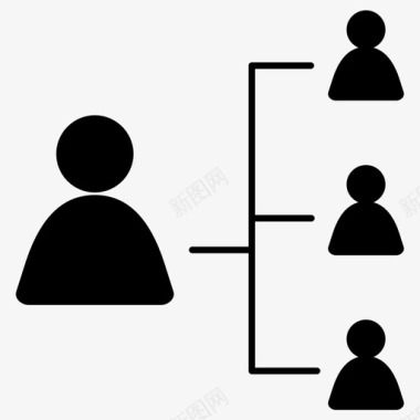 网络组层次结构图标图标