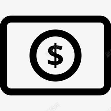 纸币现金支付图标图标
