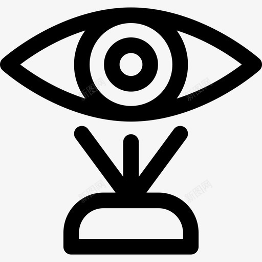 眼睛扫描仪智能家居56线性图标svg_新图网 https://ixintu.com 扫描仪 智能家居 眼睛 线性