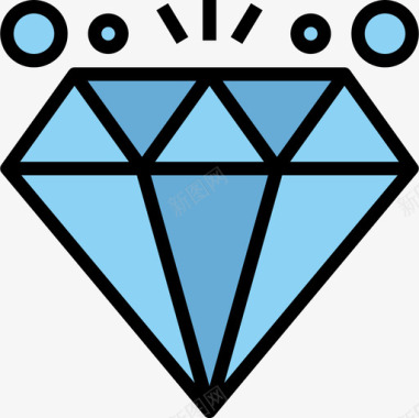 钻石电子游戏8线性颜色图标图标