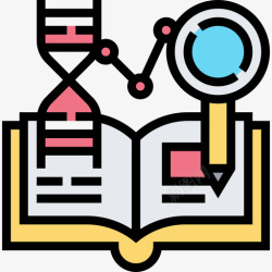 生物书书生物技术5线颜色图标高清图片