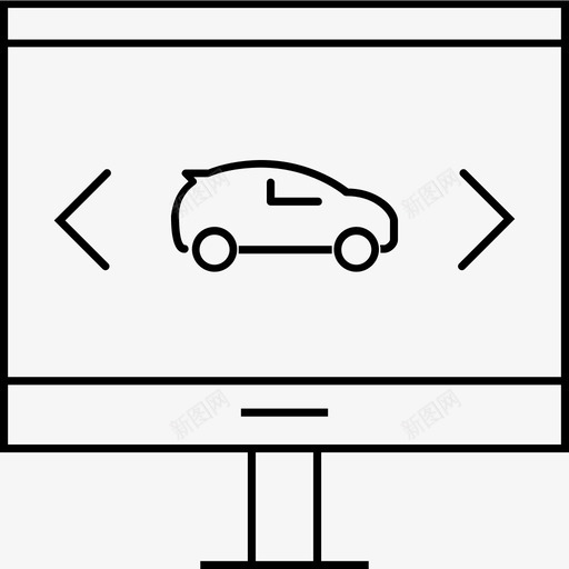 购车选择电脑图标svg_新图网 https://ixintu.com 显示器 模型 电脑 购车 选择