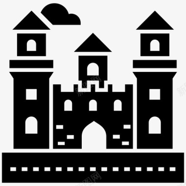 城堡塔伊斯坦布尔地标图标图标