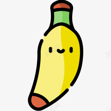 香蕉健康57线性颜色图标图标