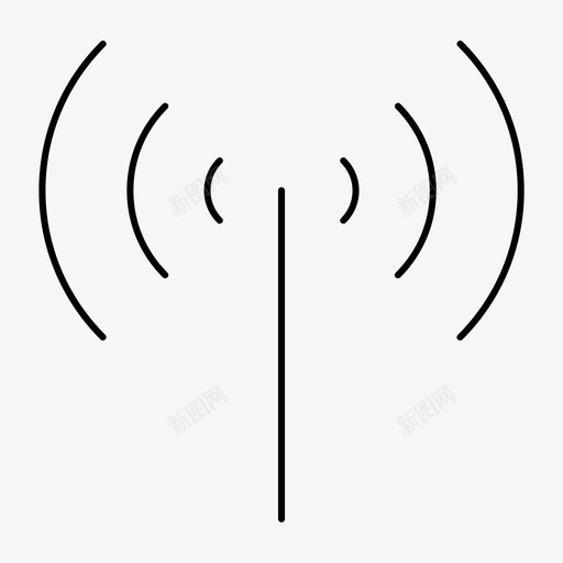 网络连接信号图标svg_新图网 https://ixintu.com wifi 信号 办公室 图标 精简 网络 连接