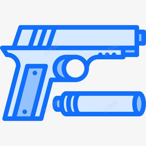 枪警察28蓝色图标svg_新图网 https://ixintu.com 蓝色 警察