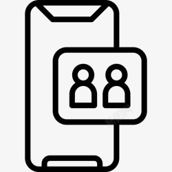 帐户线性帐户移动应用程序25线性图标高清图片