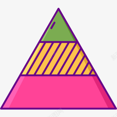 金字塔数据分析11线性颜色图标图标