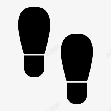 脚印鞋子基本的ui字形图标图标