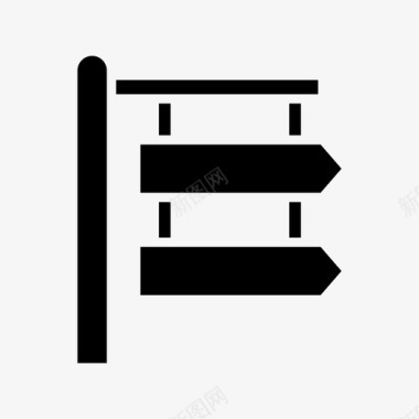 路标广告牌方向图标图标