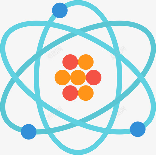 原子科学106平坦图标svg_新图网 https://ixintu.com 原子 平坦 科学