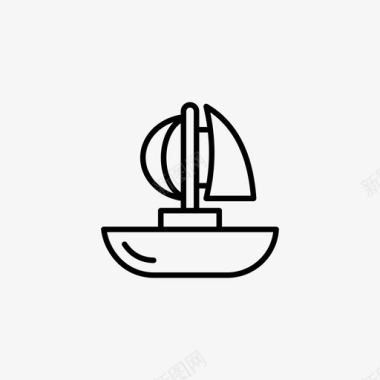 船假日帆船图标图标