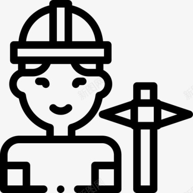 矿工工作和职业10直系图标图标