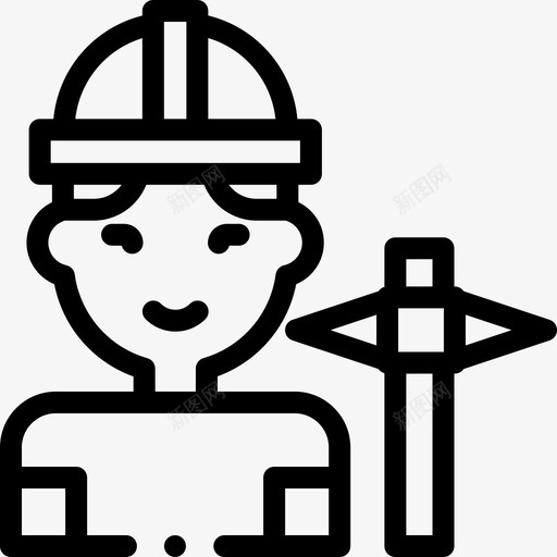 矿工工作和职业10直系图标svg_新图网 https://ixintu.com 工作 直系 矿工 职业