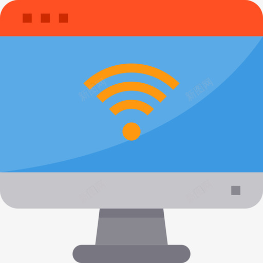 Wifi网站和windows界面4扁平图标svg_新图网 https://ixintu.com Wifi windows 扁平 界面 网站