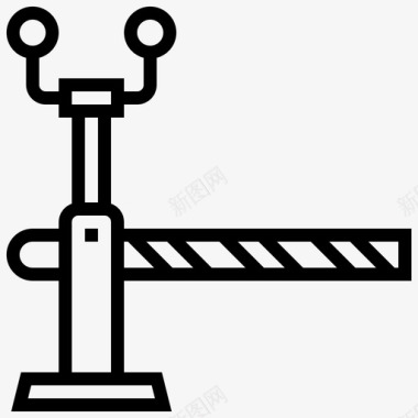 铁路护栏悬臂大门图标图标