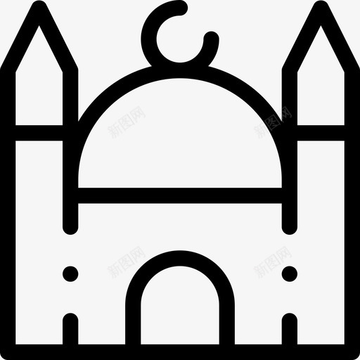 建筑与城市宗教22线性图标svg_新图网 https://ixintu.com 城市 宗教 建筑 线性