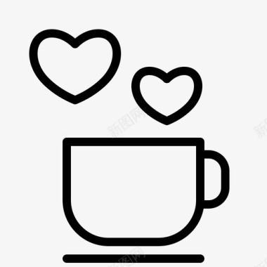 咖啡之恋情侣约会图标图标