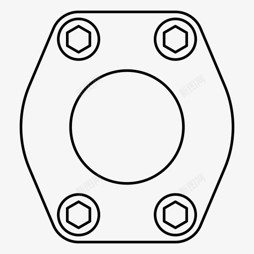圆法兰液压机械图标svg_新图网 https://ixintu.com 机械 法兰 液压 管道
