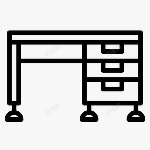 桌子设备家图标svg_新图网 https://ixintu.com 元素 办公室 工具 桌子 设备
