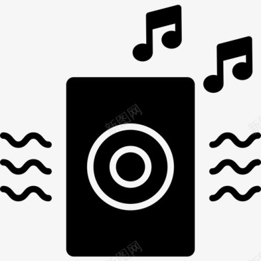 音乐系统音乐113字形图标图标