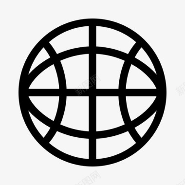 世界地球网格地理图标图标
