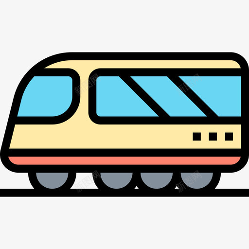 地铁运输车辆1线颜色图标svg_新图网 https://ixintu.com 地铁 车辆 运输 运输车 颜色