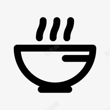 碗食汤图标图标