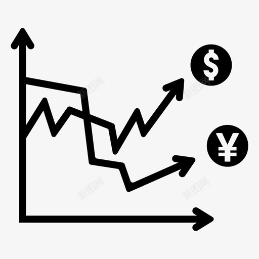 美元和日元波动现金硬币图标svg_新图网 https://ixintu.com 元和 兑换 日元 波动 现金 硬币 美元 货币