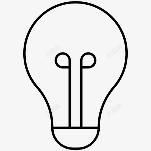 创意灯泡创新图标svg_新图网 https://ixintu.com 企业管理 创意 创新 图标 灯光 灯泡 线图