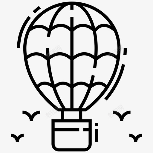 气球冒险飞行图标svg_新图网 https://ixintu.com 冒险 图标 气球 热气球 环境 生态 线图 降落伞 飞行