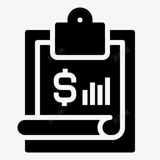 财务报告图表剪贴板图标svg_新图网 https://ixintu.com 剪贴板 图表 字形 统计 财务 财务报告