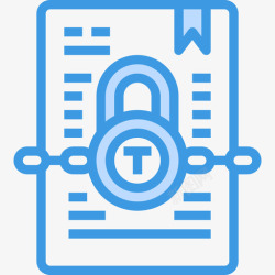 机密文件机密文件和文件夹4蓝色图标高清图片