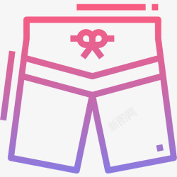 渐变短裤短裤夏季78线性渐变图标高清图片