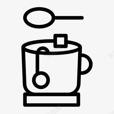 茶杯早餐咖啡厅图标图标