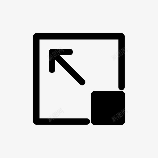 展开对角线方向图标svg_新图网 https://ixintu.com 全屏 对角线 展开 方向