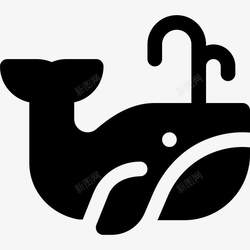 鲸鱼海洋生物39填充图标svg_新图网 https://ixintu.com 填充 海洋生物 鲸鱼