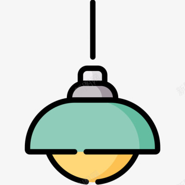 吊灯电工工具和元件9线颜色图标图标