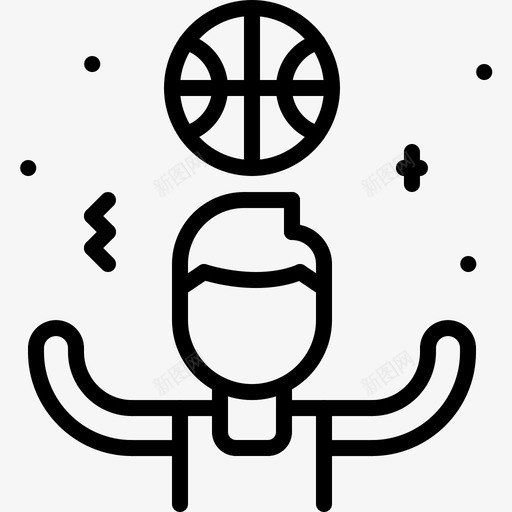 赢篮球47分直线型图标svg_新图网 https://ixintu.com 47分 直线 篮球 线型