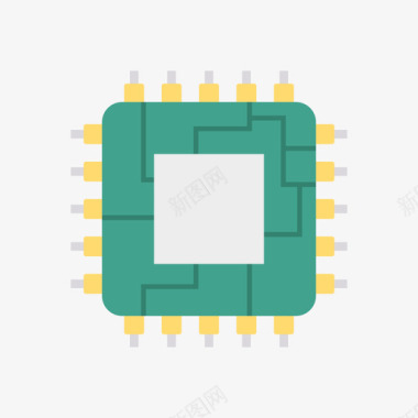 Cpu数字营销135扁平图标图标