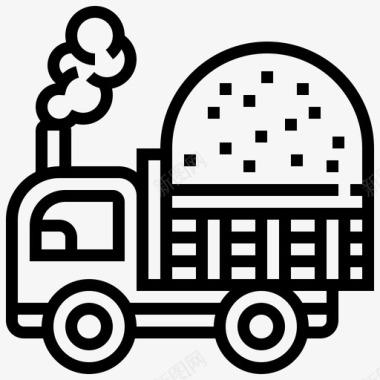 自卸车运输车装载机图标图标