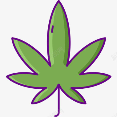 大麻大麻4线状颜色图标图标