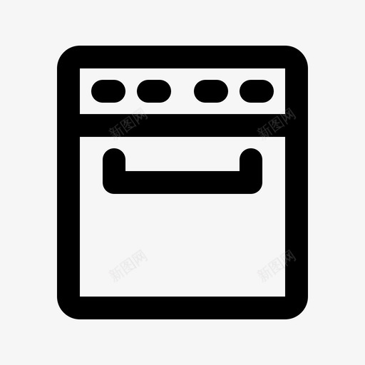 烤箱烹饪厨房图标svg_新图网 https://ixintu.com 厨房 厨房用具 烤箱 烹饪 系列
