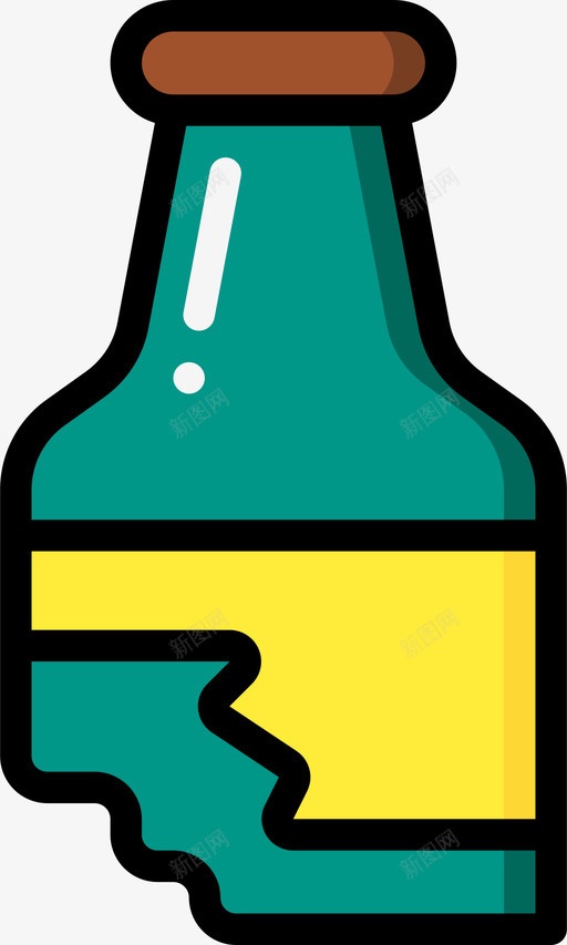 瓶子垃圾桶7线性颜色图标svg_新图网 https://ixintu.com 垃圾桶 瓶子 线性 颜色