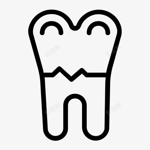 断牙护理牙科图标svg_新图网 https://ixintu.com 健康 医疗 护理 断牙 牙科