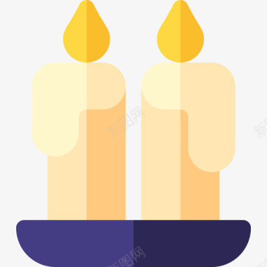 蜡烛聚会和庆祝37扁平图标图标
