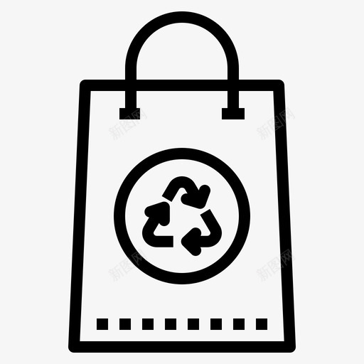 环保袋环保回收图标svg_新图网 https://ixintu.com 再利用 回收 环保