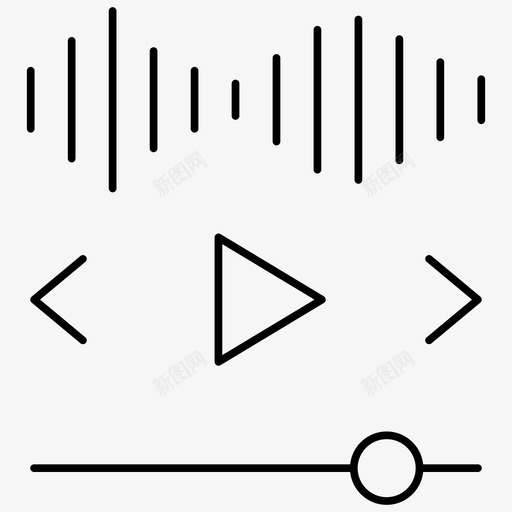 音乐播放器多媒体基本用户界面轮廓图标svg_新图网 https://ixintu.com 图标 基本 多媒体 播放器 用户界面 轮廓 音乐