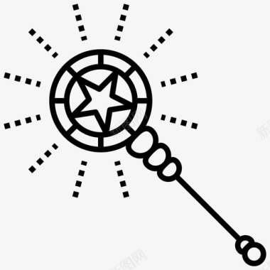 巫师魔杖魔杖星星魔杖图标图标